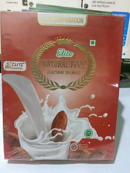 Elite Natural Food Badam Shake (120g) - Nutritious Almond Energy Drink Powder for All Ages