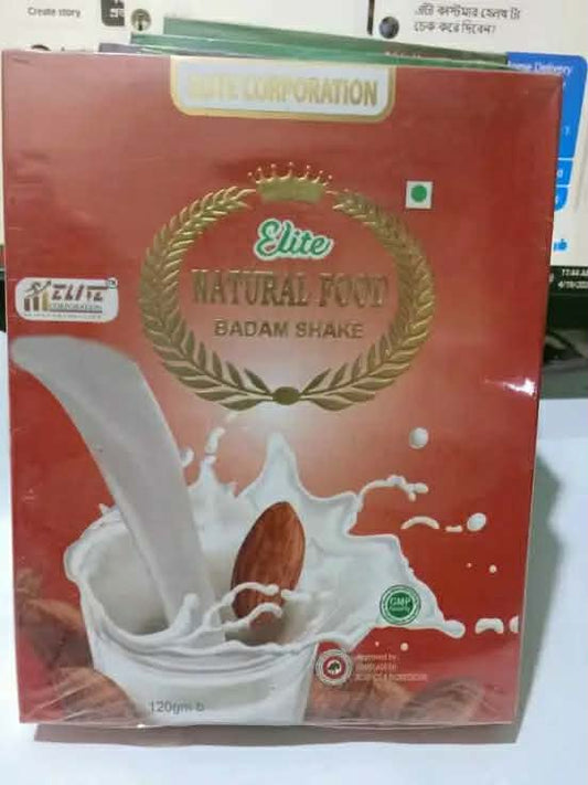 Elite Natural Food Badam Shake (120g) - Nutritious Almond Energy Drink Powder for All Ages