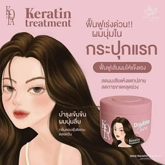 Kota Double Care Keratin Hair Mask - Professional Silky & Repair Treatment for Dry, Frizzy & Damaged Hair (100% Original)