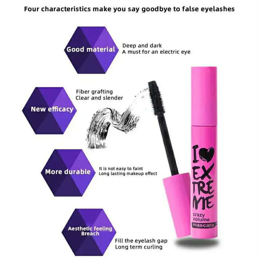 Essence I Love Extreme Crazy Volume Mascara - Intense Black, Waterproof & Long-Lasting Volumizing Mascara