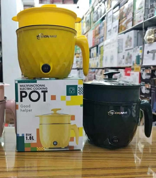 1.5L Mini Electric Multi-Cooker & Rice Cooker with Steamer - Non-Stick Portable Pot for Baby Food, Travel & Hostel Use