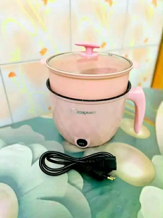 1.5L Mini Electric Multi-Cooker & Rice Cooker with Steamer - Non-Stick Portable Pot for Baby Food, Travel & Hostel Use
