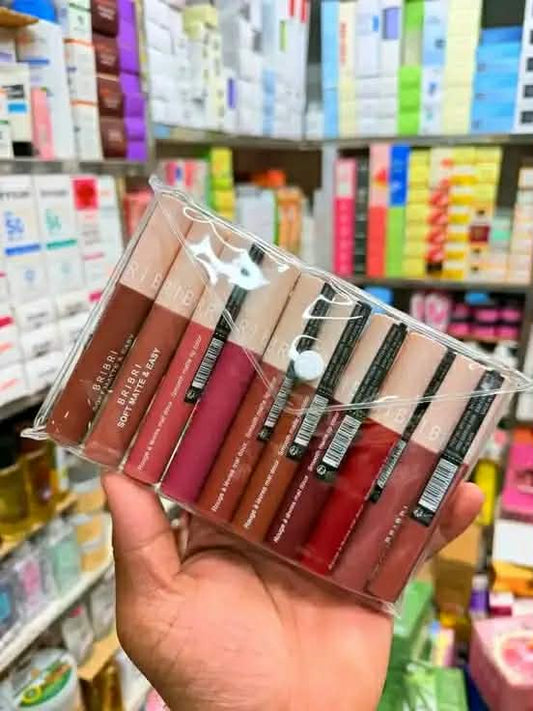 BRIBRI Soft Matte & Easy 10-Piece Lipstick Set - 8H Long Lasting & Weightless Butter Smooth Finish (Complete Color Palette)