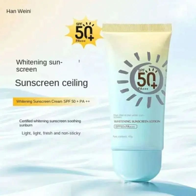 Whitening Sunscreen Lotion SPF 50+ PA+++ (40g) - Long Lasting UVA/UVB Protection & Instant Brightening Glow Sunblock