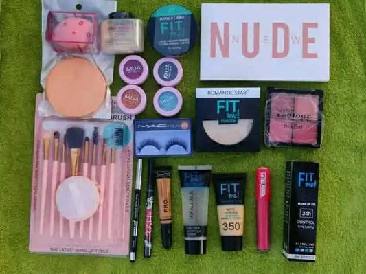 18-Piece Ultimate Student Budget Makeup Combo Set - All-in-One Professional Full Face Beauty Kit