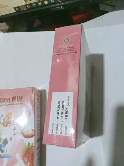 Nutrition Milk Natural Weight Gain Formula - 100% Herbal & Safe Energy Drink for Healthy Weight Gain (For All Ages)