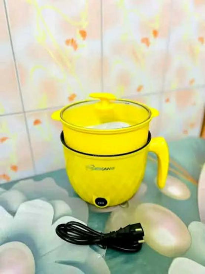 1.5L Mini Electric Multi-Cooker & Rice Cooker with Steamer - Non-Stick Portable Pot for Baby Food, Travel & Hostel Use