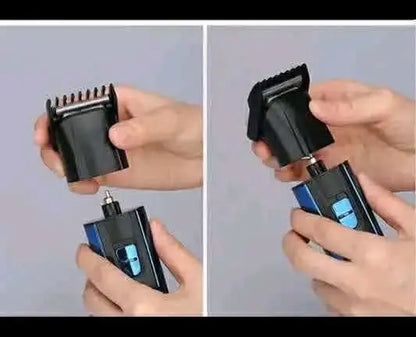 Kemei KM-6330 3-in-1 Professional Rechargeable Grooming Kit - All-in-One Beard Trimmer, Hair Clipper & Nose Shaver for Men