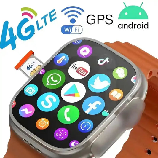 BW9 Pro Online Edition 4G Android Smart Watch - SIM Supported Phone Watch with Built-in Camera & Play Store Support