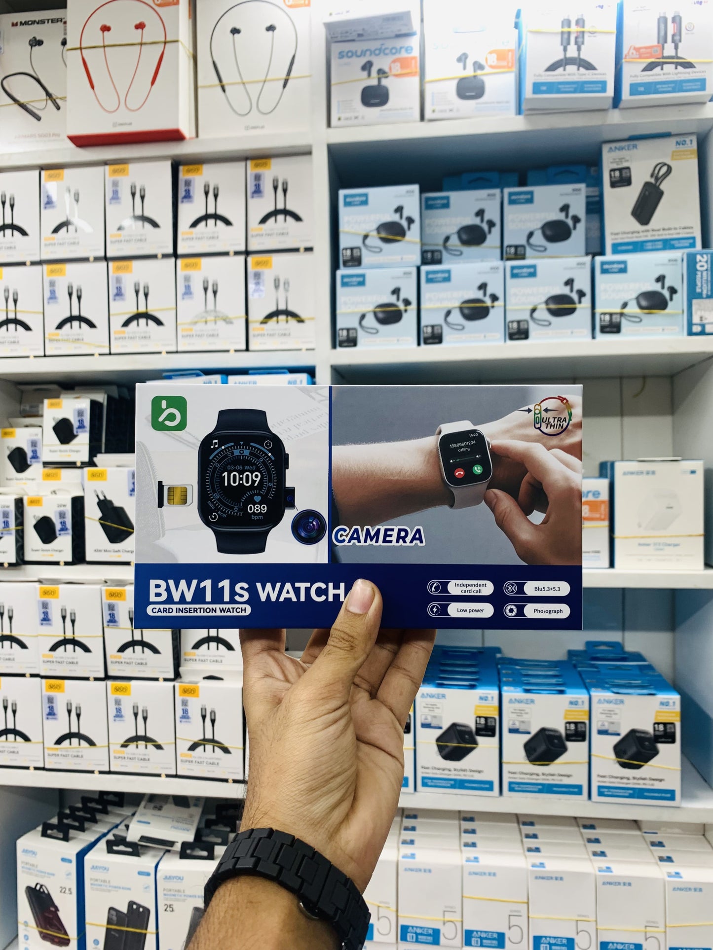 BW11s Ultra Thin 4G Android Smart Watch - SIM Supported Card Insertion Phone Watch with Built-in Camera & Independent Calling