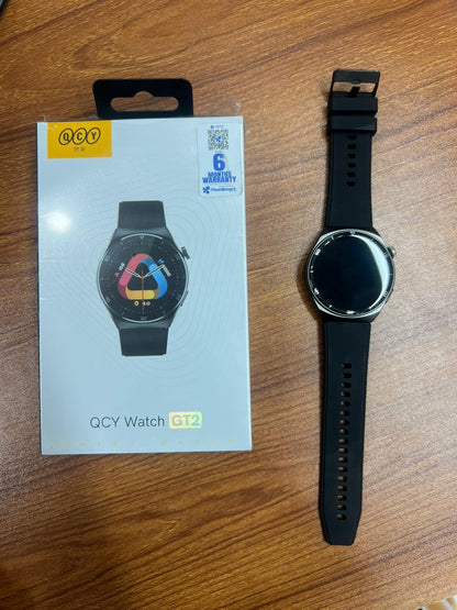 QCY Watch GT2 Smartwatch - 1.43" Vivid AMOLED Display, Bluetooth Calling & Zinc Alloy Frame (6 Months Warranty)