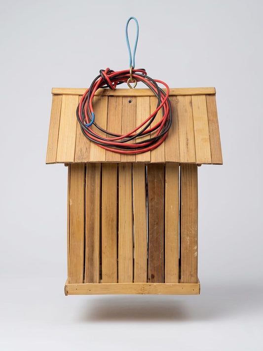Premium Handmade Eco-Friendly Bamboo Birdhouse - Traditional Hut Style Hanging Bird Sanctuary for Garden & Balcony Decor