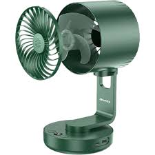 Awei F34 Folding Long Duct Circulator Fan - Rechargeable Desktop Fan with 7 Hours Battery Backup, Rapid Cooling & 6 Months Warranty